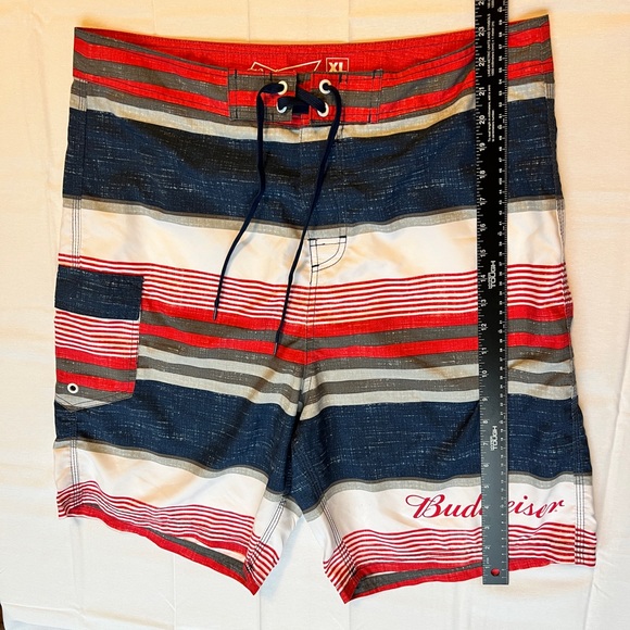 Budweiser Men's Swim Shorts - Red, Blue, White - Picture 6 of 7